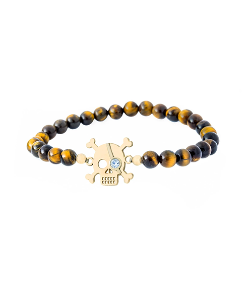 PULSERA KRANIO PIRATA ORO 10K C PIEDRA