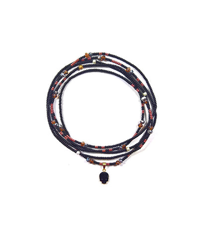 DIJE KRANIO GLOW NEGRO 10K Y CHAQUIRA KRÁNIO COMBINATIONS CHOKER & PULSERA NEGRA