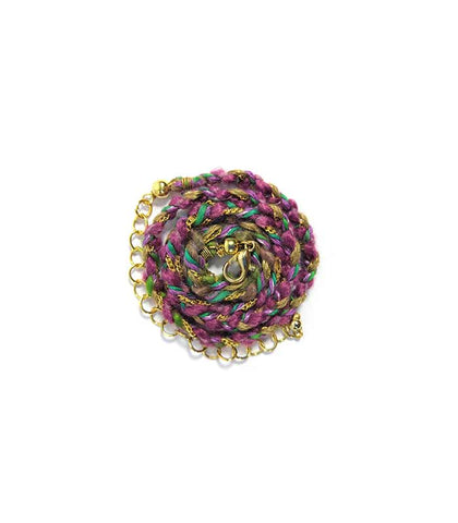 GARGANTILLA KRÁNIO BRAIDED CHAPA DE ORO VARIOS COLORES