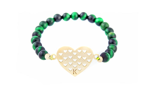 PULSERA CORAZON KRANIO ORO C PIEDRAS