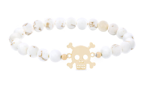 PULSERA KRANIO PIRATA ORO 10 K C PIEDRA