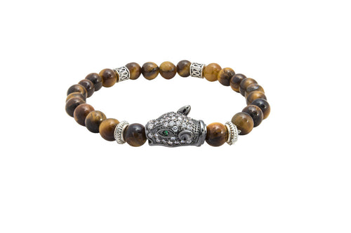 PULSERA KRANIO TIGRE C/PIEDRA