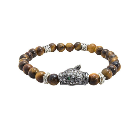 PULSERA KRANIO TIGRE C/PIEDRA