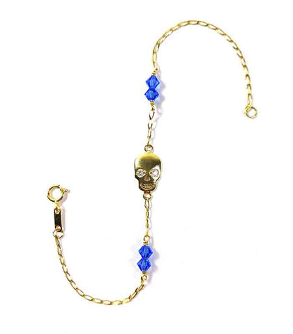 PULSERA KRÁNIO LUX AZUL ORO 10K