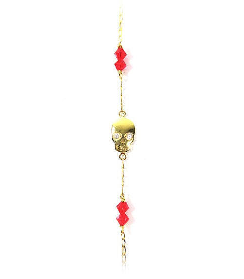 PULSERA KRÁNIO LUX ROJO ORO 10K