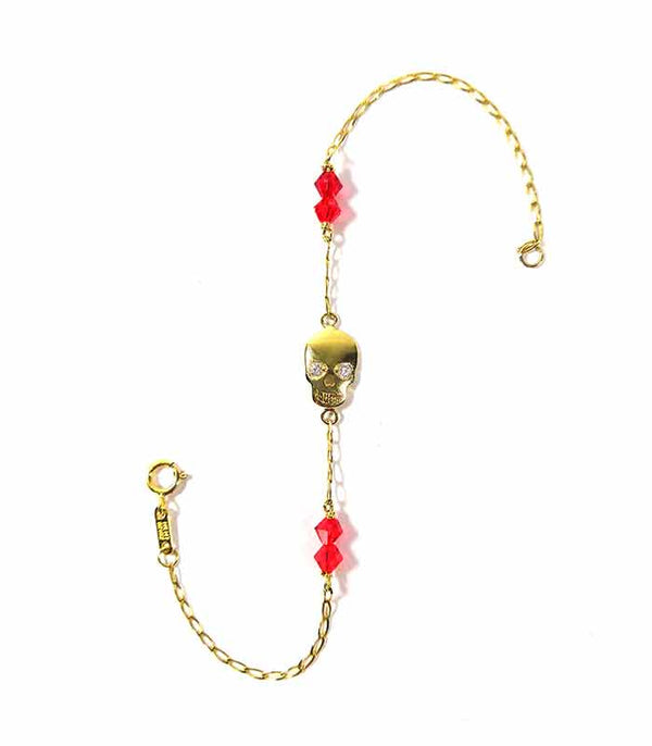 PULSERA KRÁNIO LUX ROJO ORO 10K