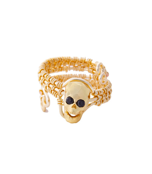 ANILLO ALAMBRE CHAPA DE ORO CALAVERA