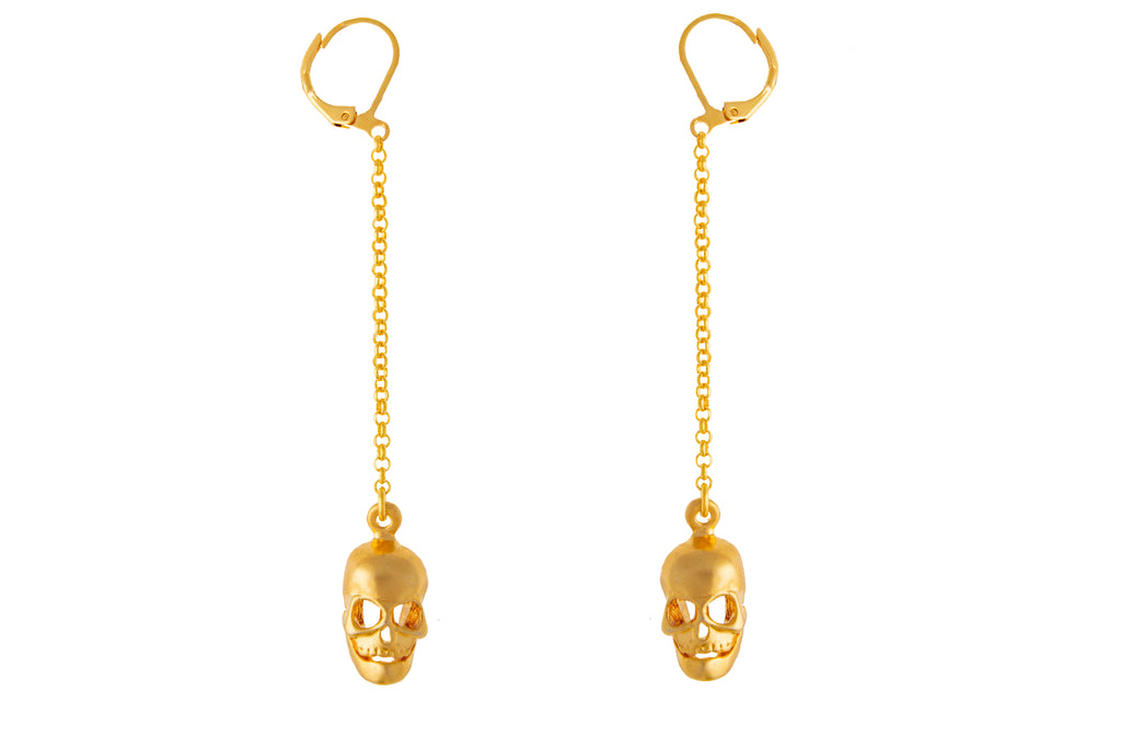 ARETES LARGOS CALAVERA GRANDE