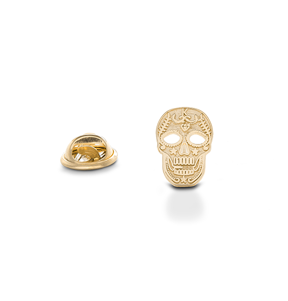 PIN SKULL CHICO ORO 10k